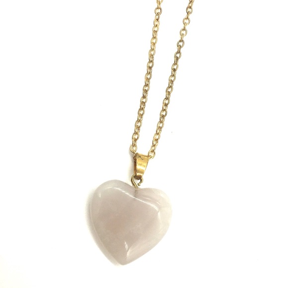 Rose Quartz Heart Necklace - Picture 5 of 5